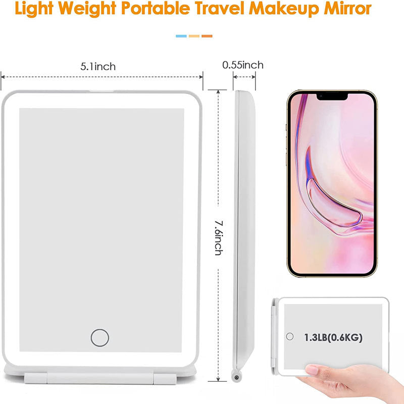 Lighted Slim Travel Make Up Mirror
