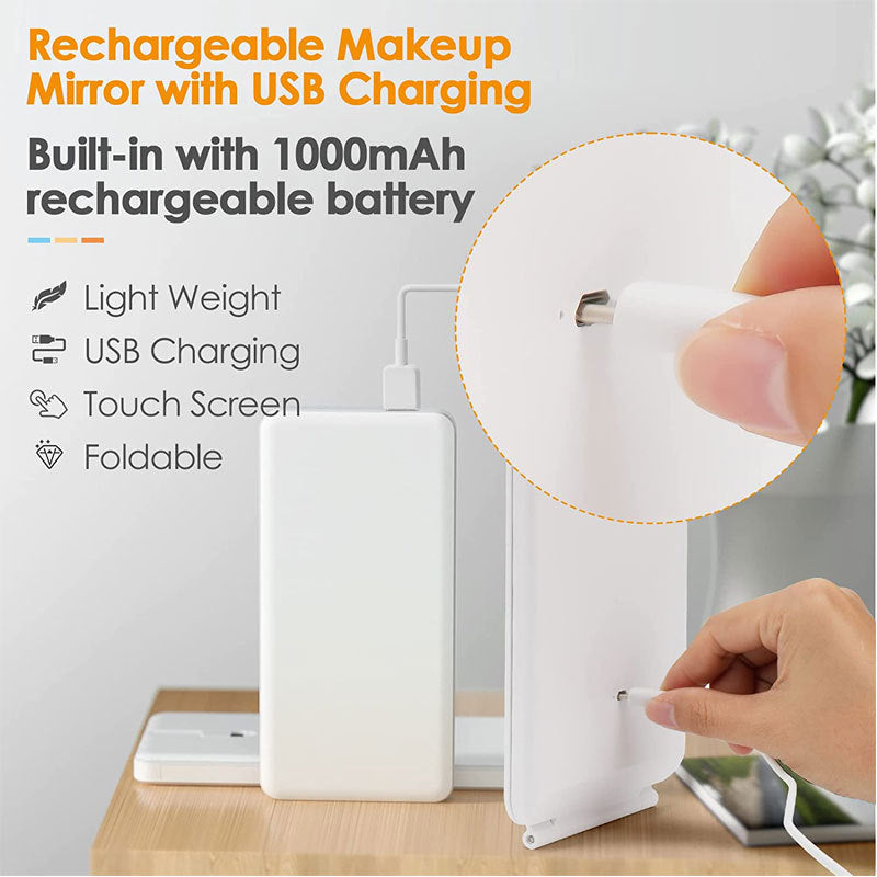 Lighted Slim Travel Make Up Mirror
