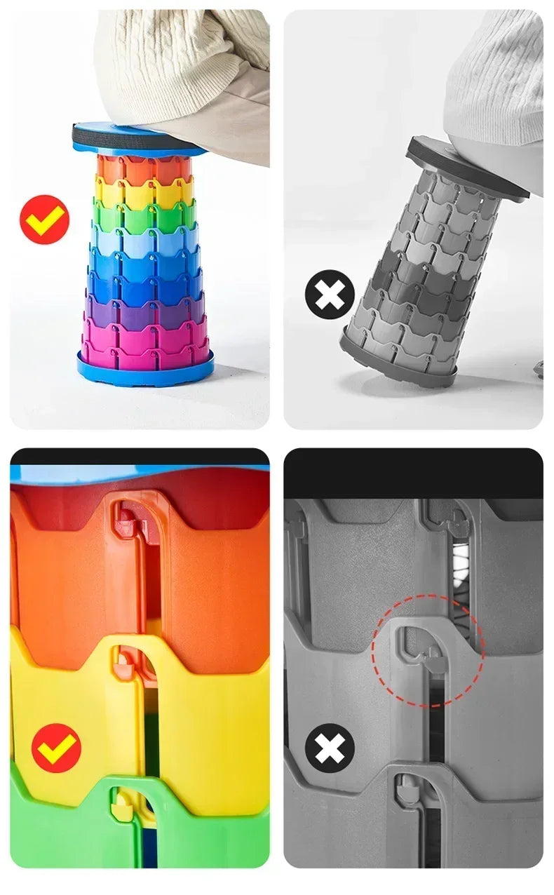 Telescopic collapsible Stool
