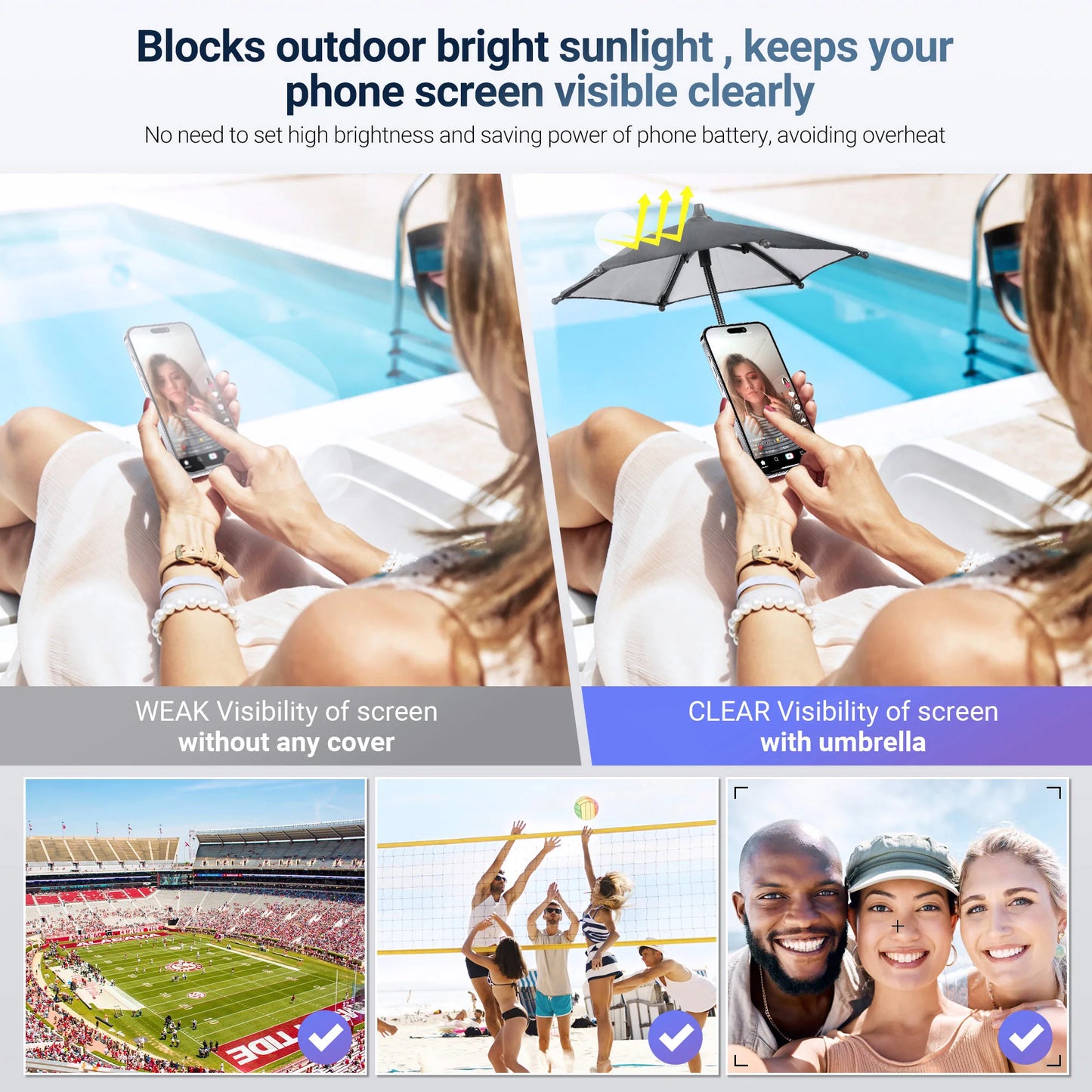 Phone Sun-Shield/Waterproof Protector Umbrella