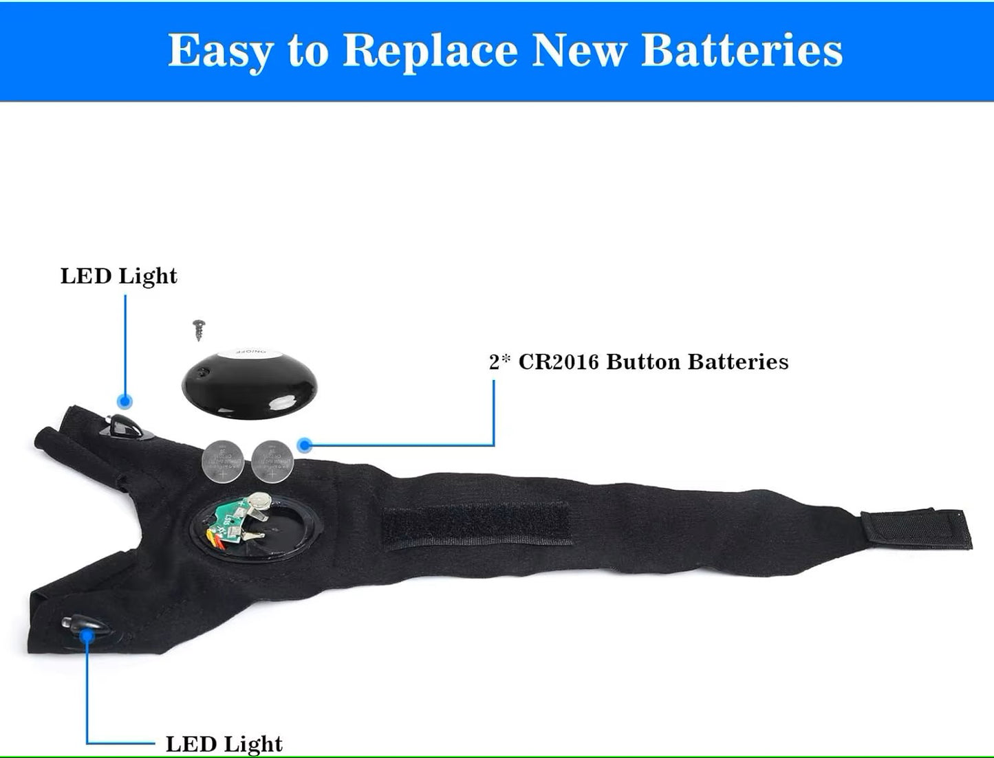 HandsFree led flashlight gloves