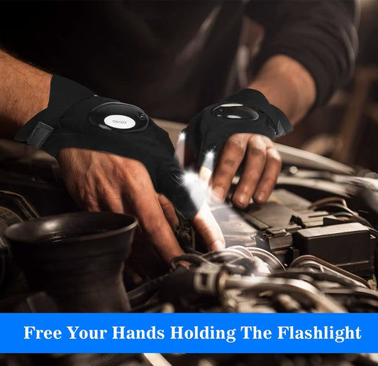 HandsFree led flashlight gloves