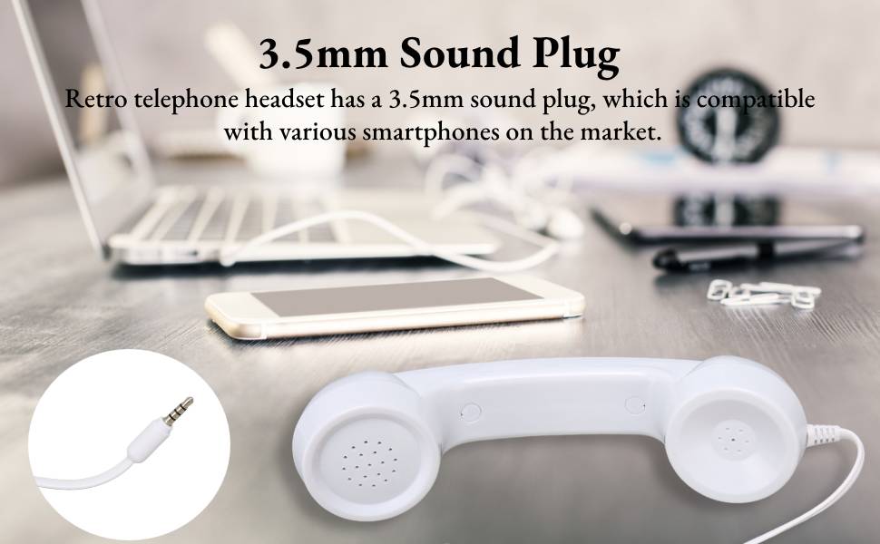 Stylish Retro Phone Handset 3.5mm