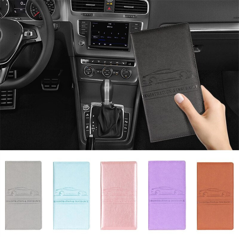 Car Document Holder VW Gray Card Case Handmade Leather -  Denmark