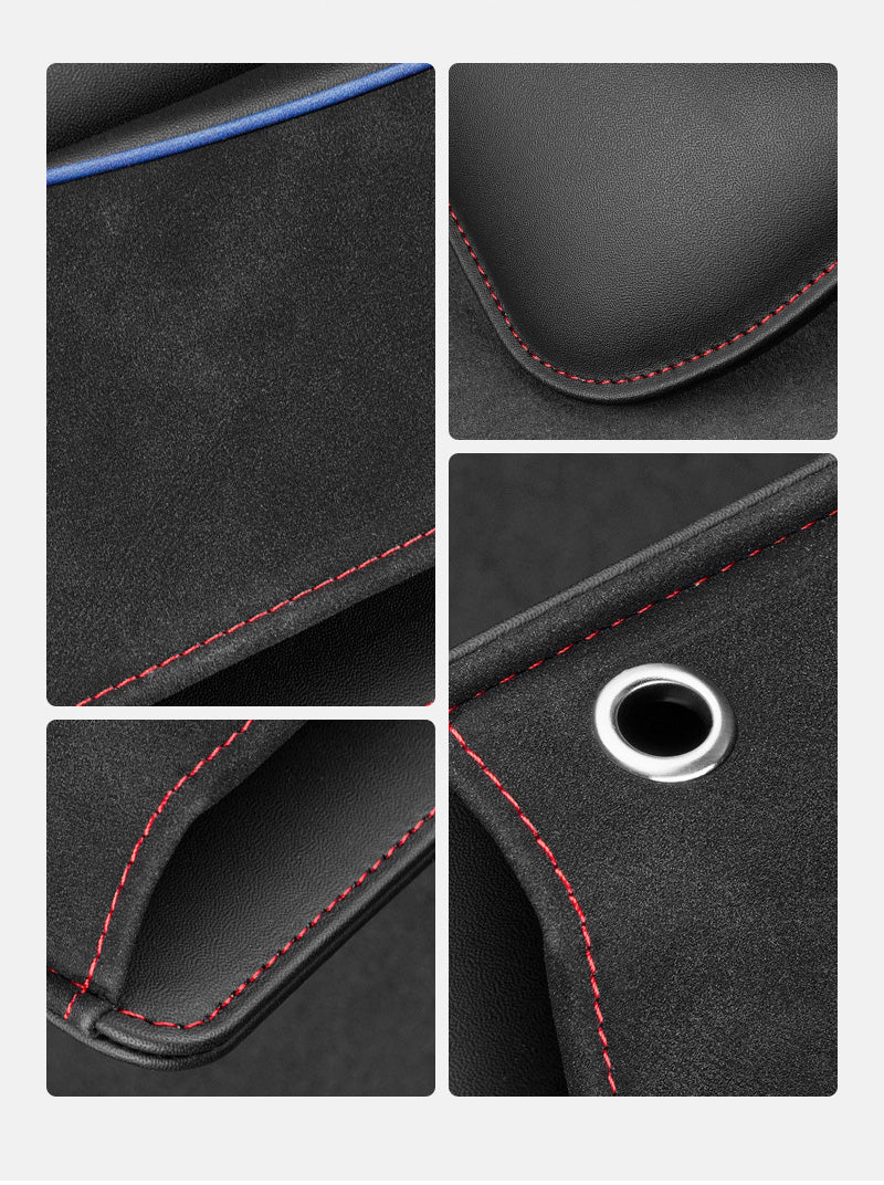 2 in 1 Car Suede Seat Side Storage Pocket / Car Seat Gap Filler Organizer