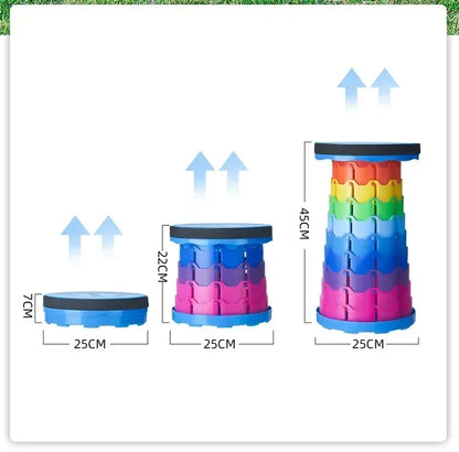Telescopic collapsible Stool