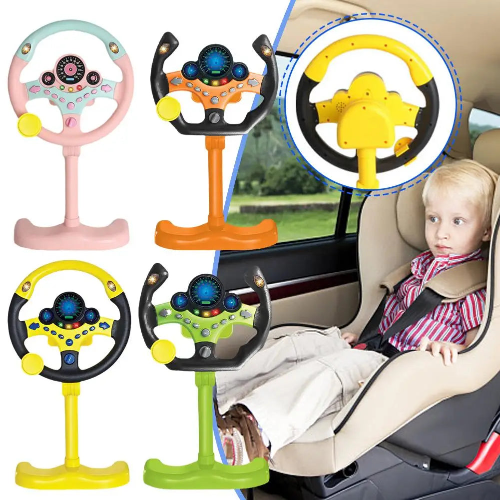 Car seat top driving wheel toy