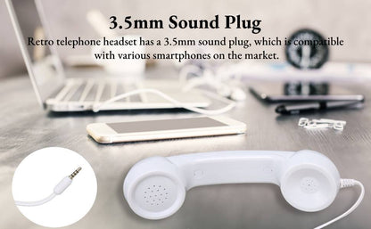 Stylish Retro Phone Handset 3.5mm