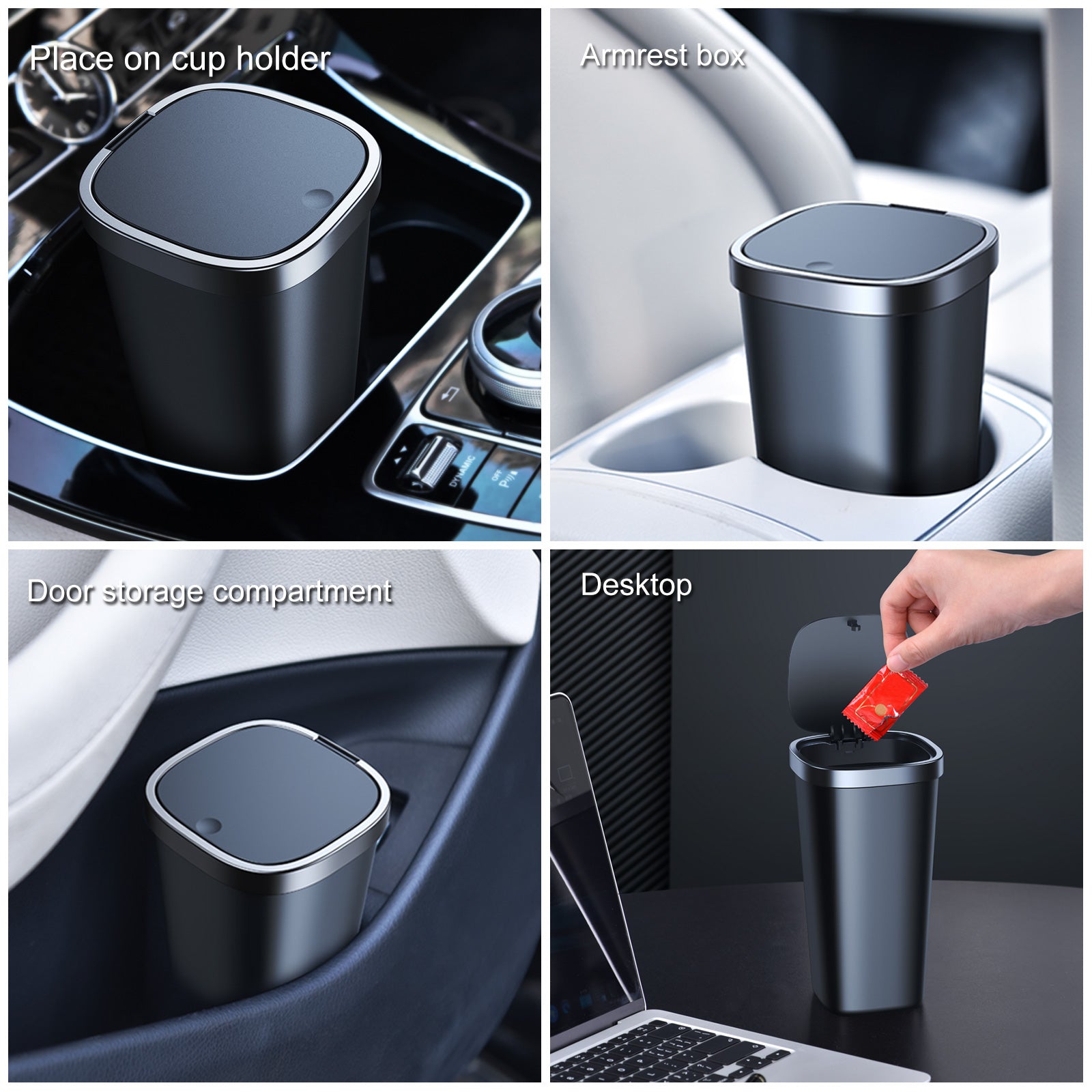 QUICTO Car Trash Can, Portable Hangable Waterproof Bag, Universal Foldable  Pop-up Trash Can, Car Accessories for Organizing Car Trash